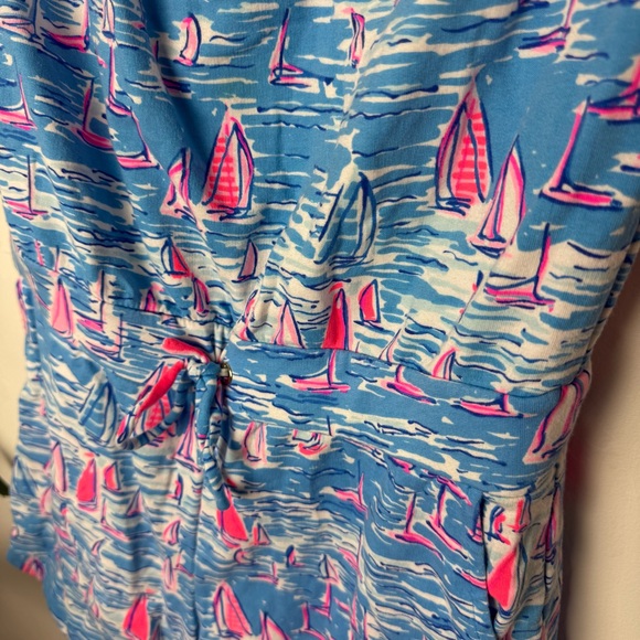 🌊 Lilly Pulitzer Sailboat Print Strapless Romper – Size Small - Picture 2 of 4